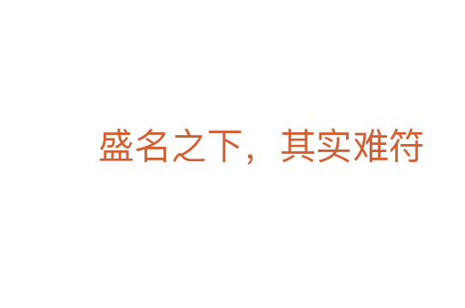 盛名之下,其實難符