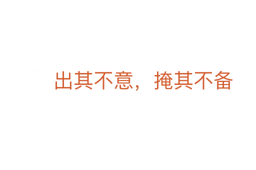 出其不意,掩其不備