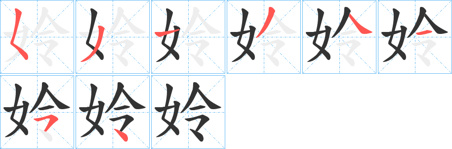 姈的筆順?lè)植窖菔?>
					
                    <hr />
                    <h2>姈的基本信息</h2>
                    <div   id=
