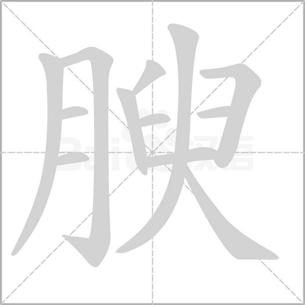 腴的筆順動畫演示