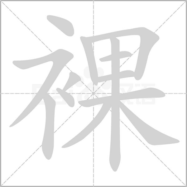 裸的筆順動(dòng)畫(huà)演示
