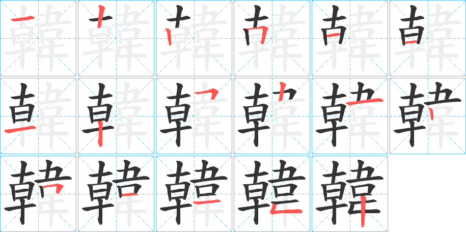 韓的筆順?lè)植窖菔?>
					
                    <hr />
                    <h2>韓的基本信息</h2>
                    <div   id=